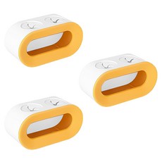 Block Mart 黏貼式2孔電動牙刷架, 3個, 黃色