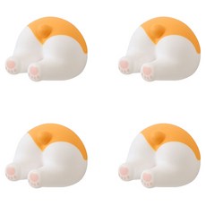 Block Mart 浴室用品 動物造型 牙刷架, 4個, 橘色柯基