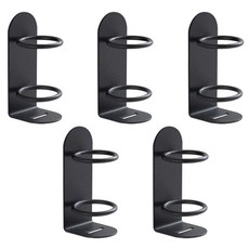 Block Mart 黏貼式壁掛牙刷牙膏架, 黑色, 5個