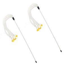 고양이 아티펫 탄성 그물 벨 스틱 장난감, 옐로우, 2개