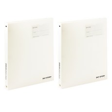 Day Story 3孔口袋活頁筆記本, 白色, 2個