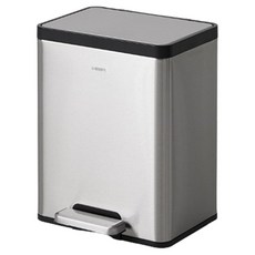 HANSSEM Signature 不鏽鋼腳踏式垃圾桶, 銀色