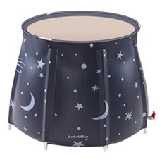 Market Plan 折疊式圖案卡通浴缸, 海軍藍