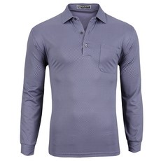 New Eagle 男性彈性高爾夫長袖T恤 IW-4012