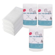 多用途衛生嫘縈毛巾 優質型 10條入, 3包, 白色