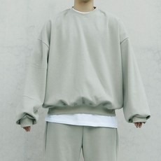 이지스튜디오 W 스트롱코튼 베이직 가오리 벌룬 오버핏 맨투맨