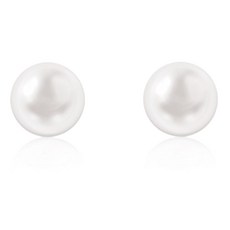 ENCLAIR 女性淡水水晶珍珠耳環 8mm