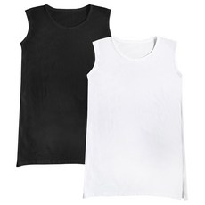 잘빠진 여성용 나시 레이어드 롱 티셔츠 2p