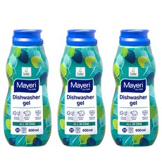 Mayeri 全效護理洗碗機多合一凝膠洗碗精, 3個, 600ml