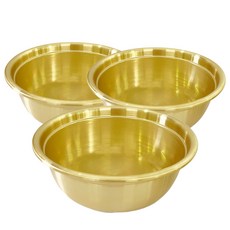 렛츠홈 양은 양푼이 황색, 단품, 3개