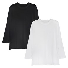 잘빠진 여성용 긴팔 레이어드 티셔츠 2p