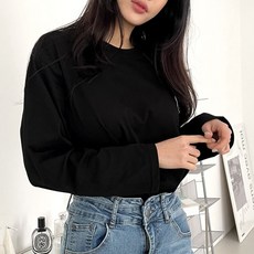 잘빠진 여성용 긴팔 레이어드 티셔츠 2p