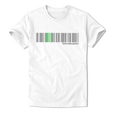 아우라큐 빅사이즈 바코드 통기성 반팔 티셔츠