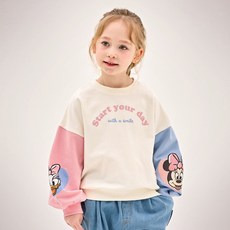 JELISPOON 童款迪士尼角色撞色泡泡袖上衣