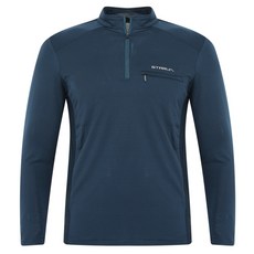 Feraus 男士柔軟肩部拼色涼感半拉鍊登山衫 OCTM4SR5401