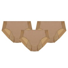 MULANG RUSE 女性用無痕裸感生理褲 3件組, 膚色