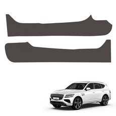 메이튼 차량용 제네시스 GV80 튜닝 가죽 순정 컬러 SC 기어사이드 커버, 다크브라운, 1개