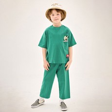 JELISPOON 兒童款 Disney 米奇 Mellow 短袖上下裝套組