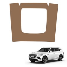 MAYTON 車用改裝皮革原廠色SC第二排中控台後蓋, 靛藍棕色, Genesis GV80