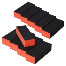 TENAGER 美甲護理磨砂塊, 10個, 黑色