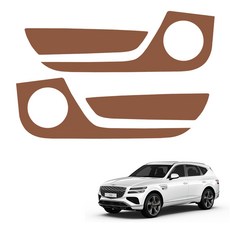 MAYTON 車用 改裝 皮革 原廠色 SC 車門保護蓋, Genesis GV80, 棕色