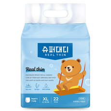 슈퍼대디 리얼씬 팬티형 기저귀 남여공용, 특대형(XL), 22매