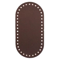 yarna 타원형 가죽 바닥 뜨개질도구 20 x 10 cm, 브라운, 1개