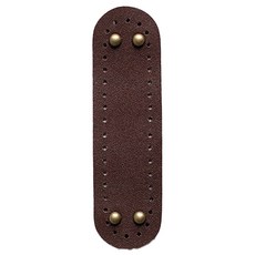 Yarna Sokobal 皮革包底 編織用品 18.5 x 5 cm, 1套, 棕色