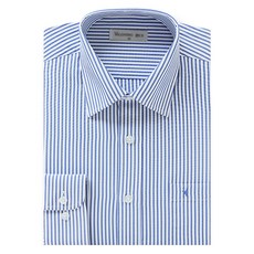 Blue Force 男士基本款條紋絲光長袖襯衫