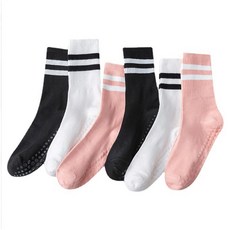 피어니스트 여성용 필라테스 논슬립 롱 니삭스 3켤레