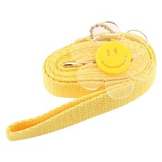 이츠독 강아지 스마일 데이지 리드줄, 옐로우, 1개