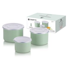 LiViNG ART Oksen 琺瑯高身保鮮盒 3件組, 1套