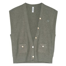 럭스골프 430골프 여성용 브이넥 버튼 베스트 조끼 LB3A524W