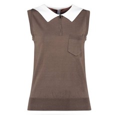 럭스골프 430골프 여성용 세일러 카라 민소매 니트셔츠 LB3M514W