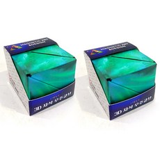 I'CLE 3D磁力宇宙魔術方塊 2入, 綠色