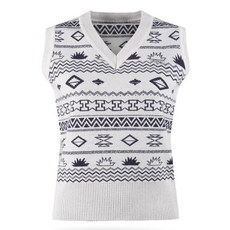 Luxgolf 430Golf女款V領圖案背心背心LB3A522W