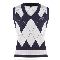 Luxgolf 430 高爾夫球女士 V 領菱形背心背心 LB3A520W