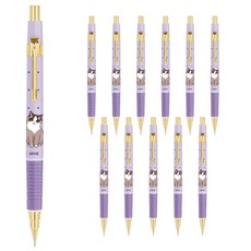 JAVAPEN Naong 金色自動鉛筆 紫色, 12個, 0.5mm
