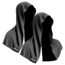 怪獸涼感連帽毛巾 60 x 29 cm, 黑色, 2個