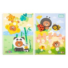 LINE FRIENDS 叢林熊大 圖畫日記, 隨機出貨, 2個