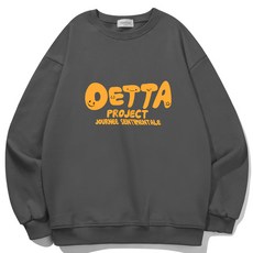 오에타 스마일즈로고 소프트 3단쭈리 오버핏 빅사이즈 맨투맨