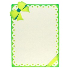 유니아트 펠트 리본이중 배경판, 연두, 1개