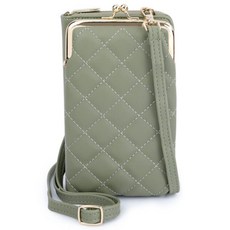 피어니스트 엠보 퀼팅 크로스 스트랩 지갑