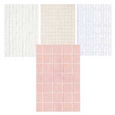 磁磚圖案背景紙4種套組 54x83cm, 單一商品, 1套