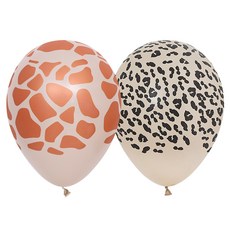 Sempertex 30cm氣球 20入組, 1套, 長頸鹿印花, 獵豹印花