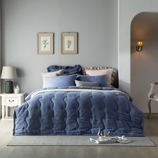 보몽드 국내 제조 소프트워싱 플란넬 차렵이불