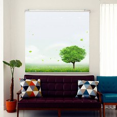 지엔지 초록 실사 롤스크린 우