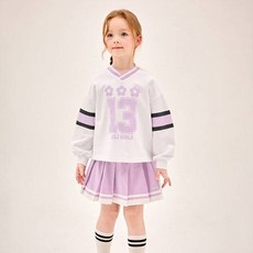JELISPOON 女童運動風長袖百褶裙套裝