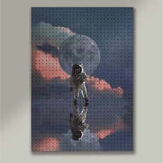 takongpan 印刷洞洞板 太空人 直式 600 x 400 mm, 1個, 混合色