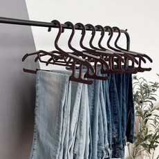 Virtue Nine 衣架兼褲架, 棕色 + 灰色, 20個